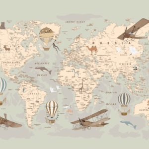 Vintage World Map Wallpaper