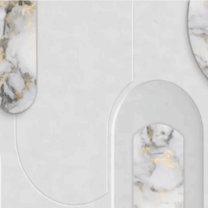 3D embossed marble wallpaper