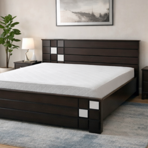 Queen size wooden cot with modern design