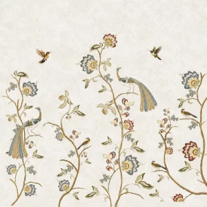 Imperial Peacock Chinoiserie Wallpaper